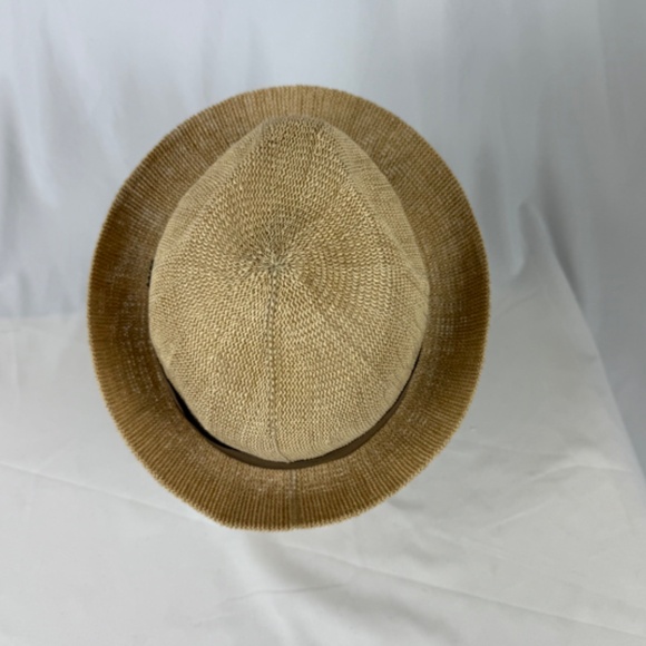 Dorfman Pacific Fedora Hat XL Scala Toyo Poly Lightweight Beige Brown Woven EUC - Picture 3 of 12